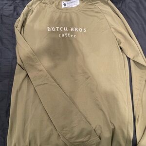 Dutch Bros Men's green long sleeve